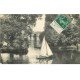 carte postale ancienne 78 POISSY. Voilier Bras du Migneaux 1911