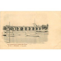 carte postale ancienne 78 POISSY. Le Pont vues réseau de l'Ouest