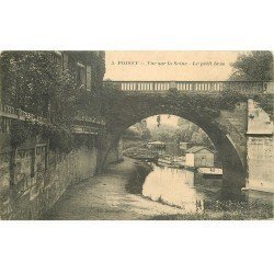 carte postale ancienne 78 POISSY. La Seine le Petit Bras 1917