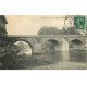 carte postale ancienne 78 POISSY. Vieux Pont du Petit Bras 1911