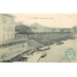 carte postale ancienne 78 POISSY. Esturgeon Boulevard de la Seine