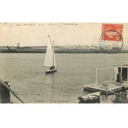 carte postale ancienne 78 POISSY. Port des Yachts 1908