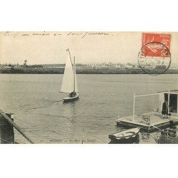 carte postale ancienne 78 POISSY. Port des Yachts 1908