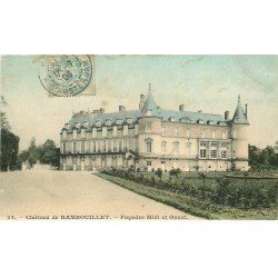 carte postale ancienne 78 CHATEAU RAMBOUILLET. Façade Midi Ouest 1906