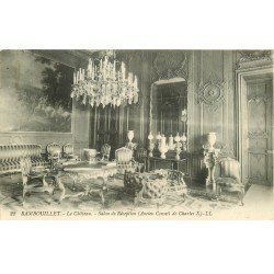 carte postale ancienne 78 CHATEAU RAMBOUILLET. Salon réception 1911