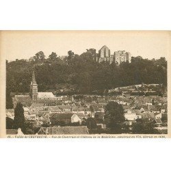 carte postale ancienne 78 VALLEE CHEVREUSE. Vue Ville et Château