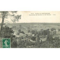 carte postale ancienne 78 VALLEE CHEVREUSE. Panorama Senlisse et Garnes 1909