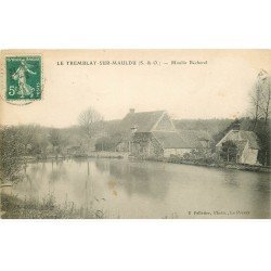 carte postale ancienne 78 LE TREMBLAY-SUR-MAULDU. Moulin Bécherel 1912