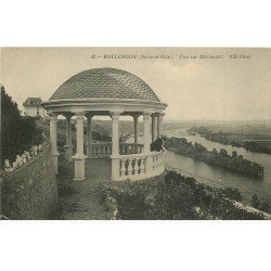 carte postale ancienne 78 ROLLEBOISE. Vue sur Méricourt avec personnage