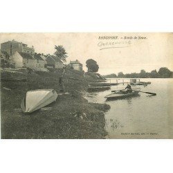 carte postale ancienne 78 RANGIPORT. Canotiste sur la Seine. Gargenville