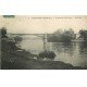 carte postale ancienne 78 RANGIPORT. Pont du Grand Bras avec Lavandière 1911