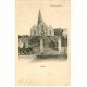 carte postale ancienne 78 SARTROUVILLE. L'Eglise et Fiacre 1903