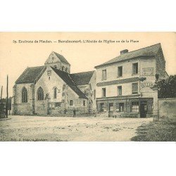 carte postale ancienne 78 SERAINCOURT. Billard Auberge Leborgne et Abside Eglise
