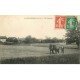 carte postale ancienne 78 TACOIGNIERES. Cultivateur et ses Chevaux de trait 1918