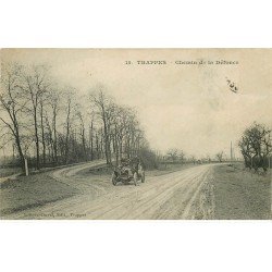 carte postale ancienne 78 TRAPPES. Voiture ancienne Chemin de la Défonce 1909