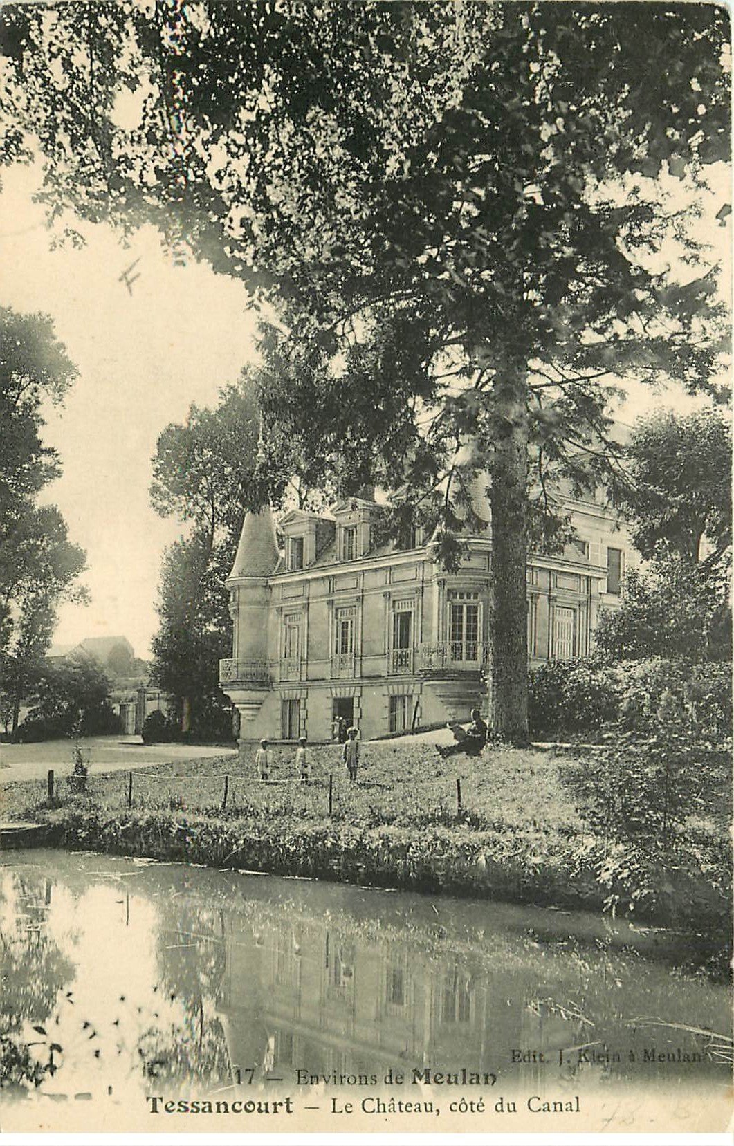 carte postale ancienne 78 TESSANCOURT. Animation au Château 1907
