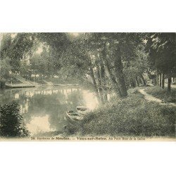 carte postale ancienne 78 VAUX-SUR-SEINE. Embarcadère au Petit Bras 1922