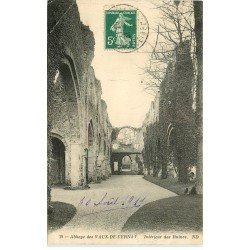 carte postale ancienne 78 VAUX-DE-CERNAY. Abbaye Ruines 1911 intérieur