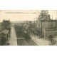 carte postale ancienne 78 VERNOUILLET VERNEUIL. La Gare avec Locomotive à vapeur et Train 1933