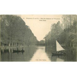carte postale ancienne 78 VILLEPREUX. Canotage sur Pièce d'Eau du Parc vers 1910