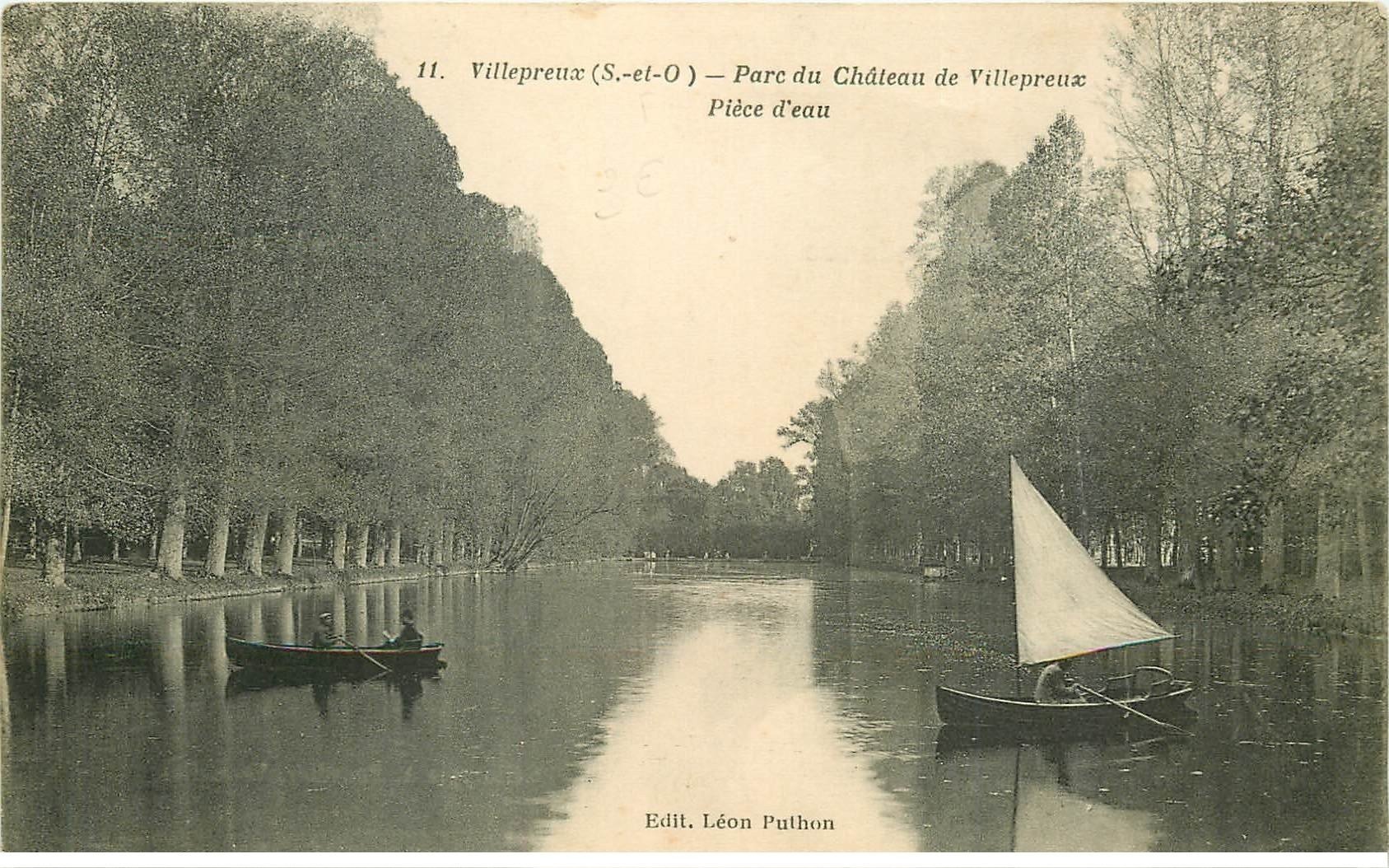 78 VILLEPREUX. Canotage sur Pièce d'Eau du Parc vers 1910