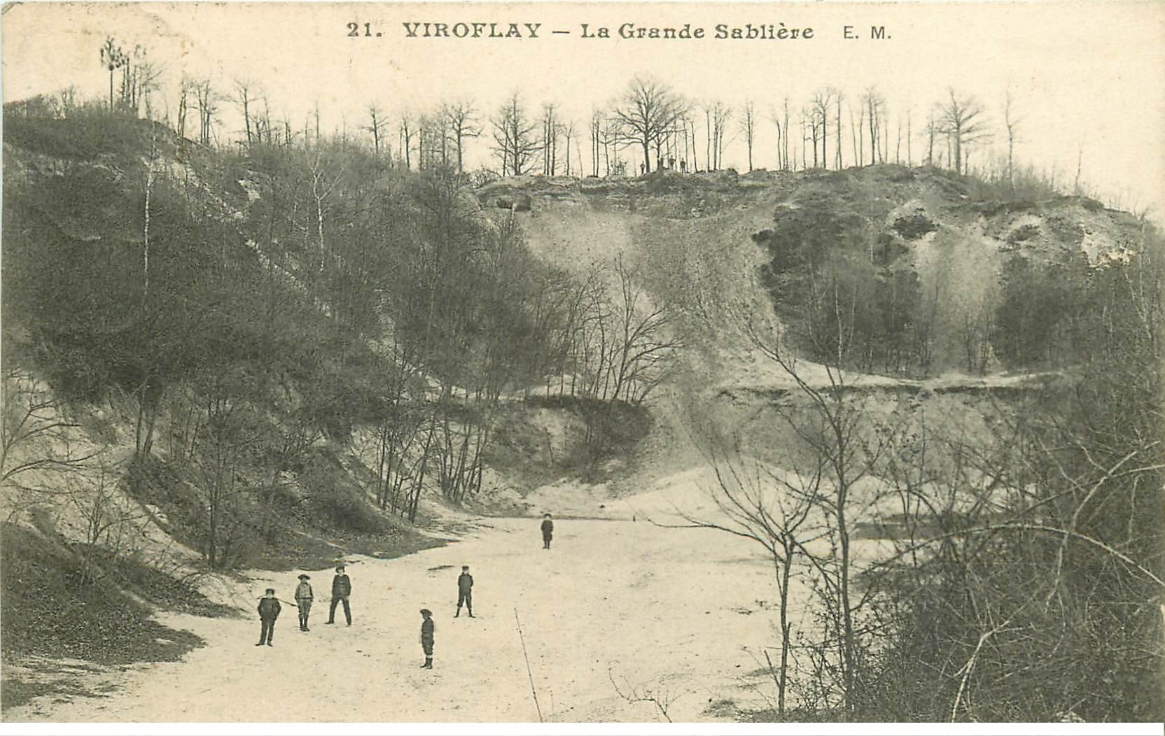 carte postale ancienne 78 VIROFLAY. La Grande Sablière 1910