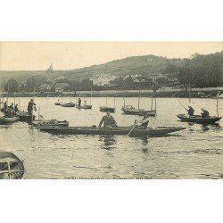 carte postale ancienne K. 78 TRIEL SUR SEINE. Nombreux Pêcheurs
