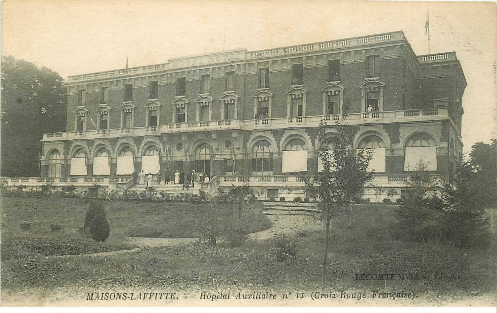 carte postale ancienne K. 78 MAISONS-LAFFITTE. Hôpital Croix Rouge 1917