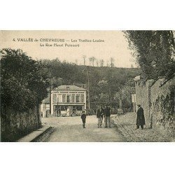 carte postale ancienne K. 78 CHEVREUSE. Café de la Gare Rue Poincaré. Les Yvettes-Lozère