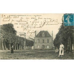 carte postale ancienne K. 78 SAINT-ARNOULT EN YVELINES. La Mairie 1921