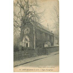 carte postale ancienne K. 78 JOUY-EN-JOSAS. Eglise Evangélique 1923 avec enfant