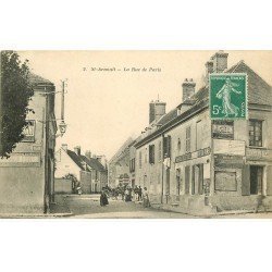 K. 78 SAINT-ARNOULT EN YVELINES. Auberge de l'Etoile Rue de Paris. Panneaux Pneus Michelin, Dunlop et Continental 1910