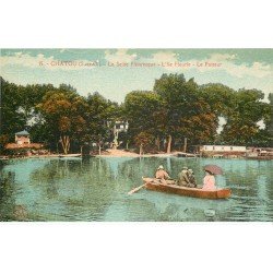 carte postale ancienne K. 78 CHATOU. Le Passeur vers l'Ile Fleurie