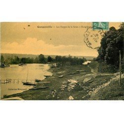 carte postale ancienne K. 78 GARGENVILLE. Berges de Seine à Rangiport 1909