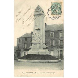 carte postale ancienne 79 BRESSUIRE. Monument commémoratif 1870-1871 en 1906