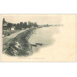 carte postale ancienne 14 ELBEUF-SAINT-AUBIN. Chemin des Ecluses vers 1900
