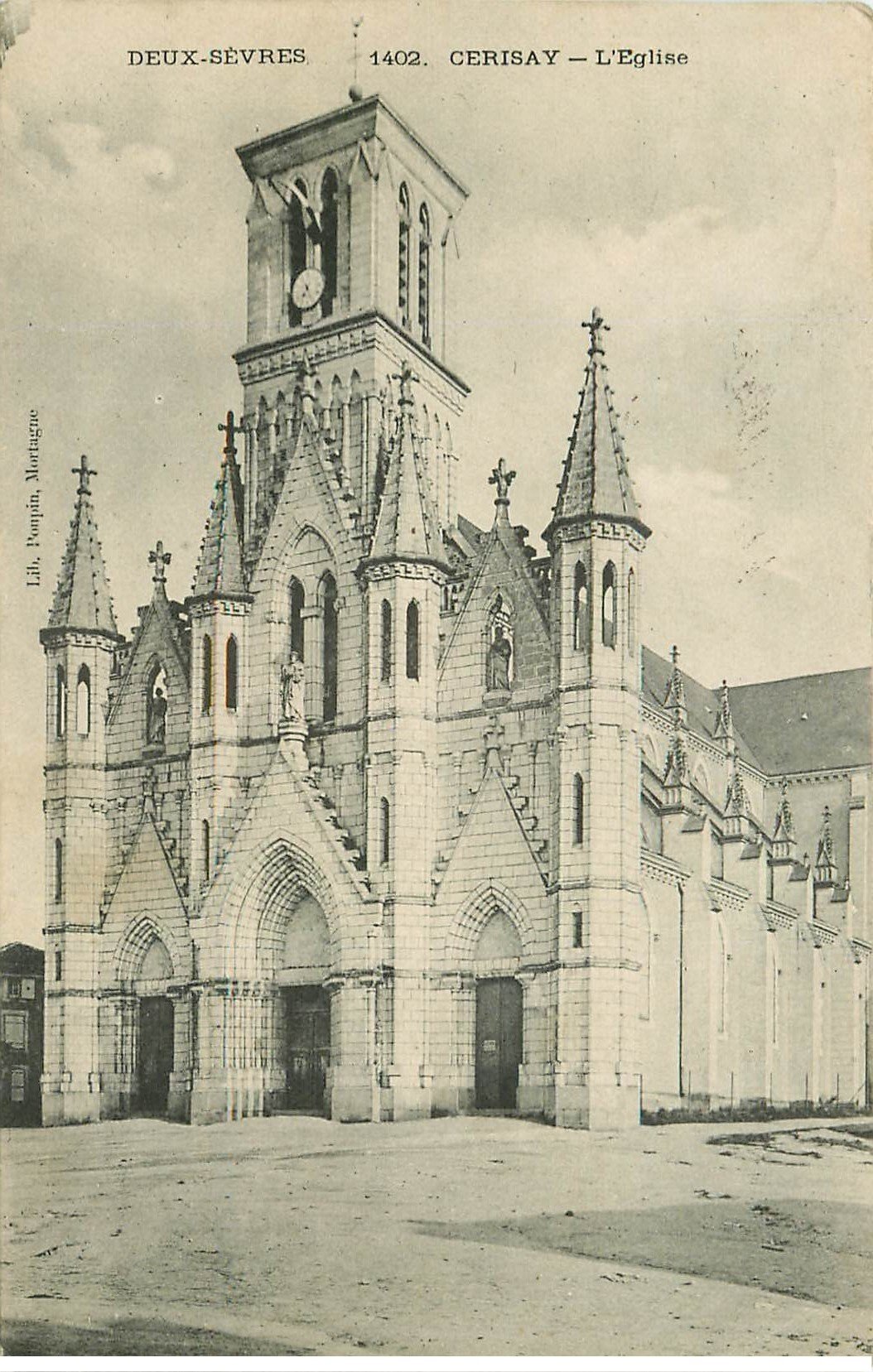 carte postale ancienne 79 CERISAY. L'Eglise 1906