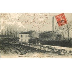 carte postale ancienne 79 CHEF-BOUTONNE. Minoterie de Javarzay 1912 (en l'état)...