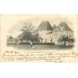 carte postale ancienne 79 CHATEAU DE GRAND-CHAMP. Animation près de Lezay 1903