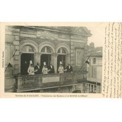 carte postale ancienne 79 LA MOTHE-SAINT-HERAY. Présentation des Rosières à l'Hôtel de Ville