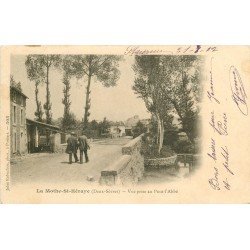 carte postale ancienne 79 LA MOTTE-SAINT-HERAYE HERAY. Pont de l'Abbé 1902