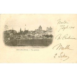 carte postale ancienne 79 MELLE. Vue générale 1901