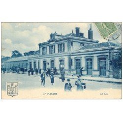 carte postale ancienne 14 FALAISE. La Gare 1921