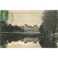 carte postale ancienne 79 NEUIL-SOUS-LES-AUBIERS. Château de Tournelay. Timbre Taxe 1915. Carte molle...