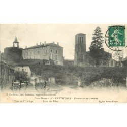 carte postale ancienne 79 PARTHENAY. Ecole des Filles 1915