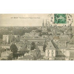carte postale ancienne 79 NIORT. Panorama pris de l'Eglise Notre-Dame 1922