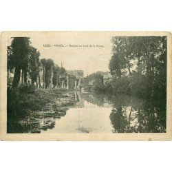 carte postale ancienne 79 NIORT. Donjon au bord de la Sèvre (manque le timbre)