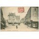 carte postale ancienne 14 FALAISE. Place Belle-Croix 1906 avec Cave à Vins