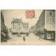 carte postale ancienne 14 FALAISE. Place Belle-Croix 1906 avec Cave à Vins