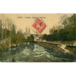 carte postale ancienne 79 NIORT. La Sèvre Quai de la Préfecture 1912